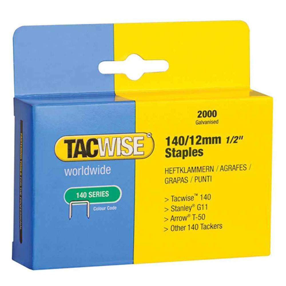 Tacwise 140 Series Staples 12Mm - Box Of 2000