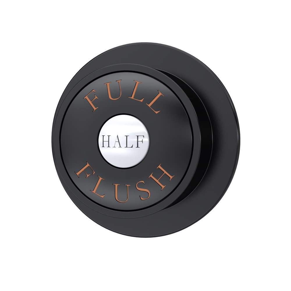 Nuie Matt Black Traditional Dual Flush Push Button Abs