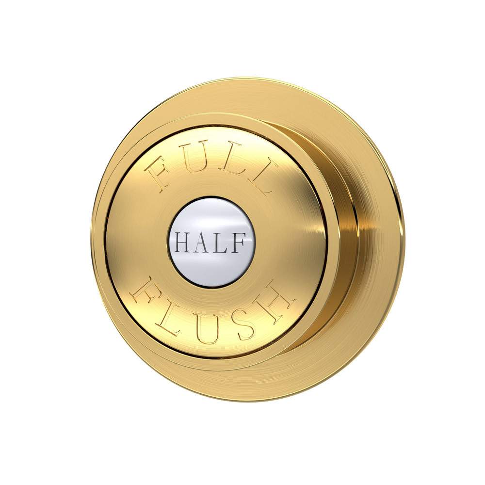 Nuie Brass Brushed Traditional Dual Flush Push Button Abs