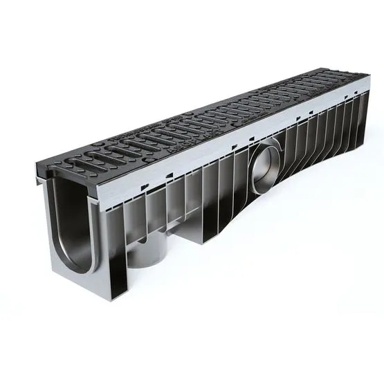 Complete Channel Drain Technodrain HDPE Channel Drain with F900 Ductile Iron Grating - 150mm x ...