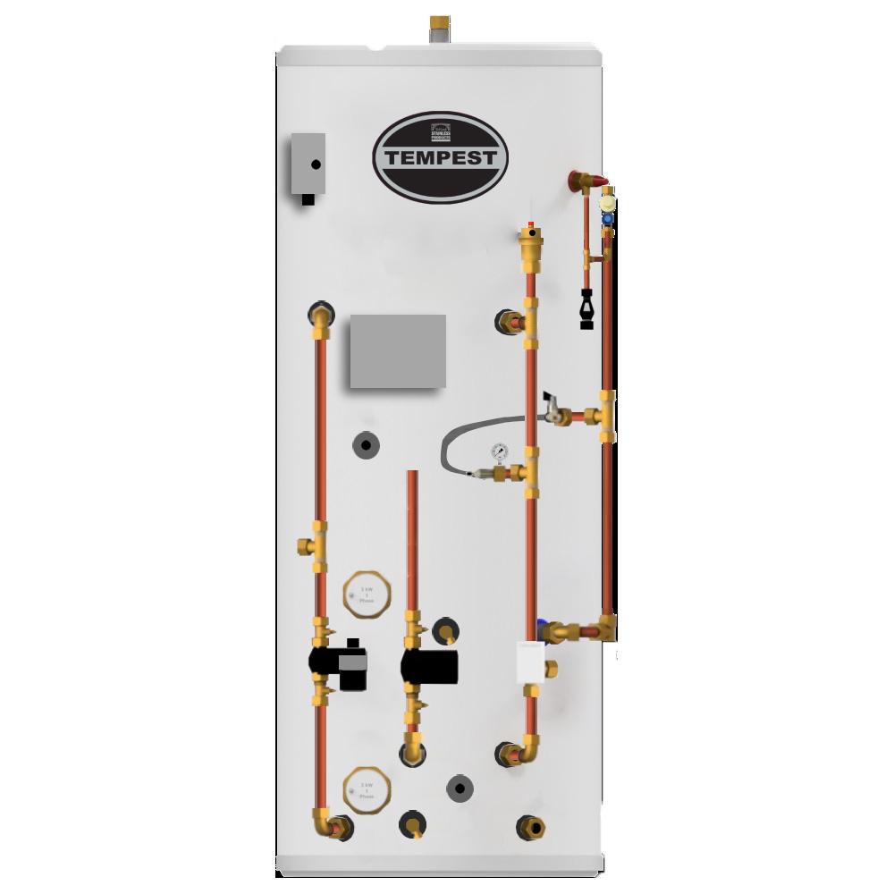 Telford Tempest Indirect Heat Pump Cylinder Pre-Plumbed Splan with Internal Buffer
