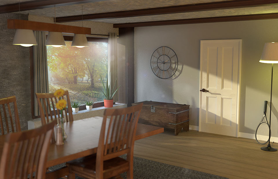 The Burrington Cottage Dining room 