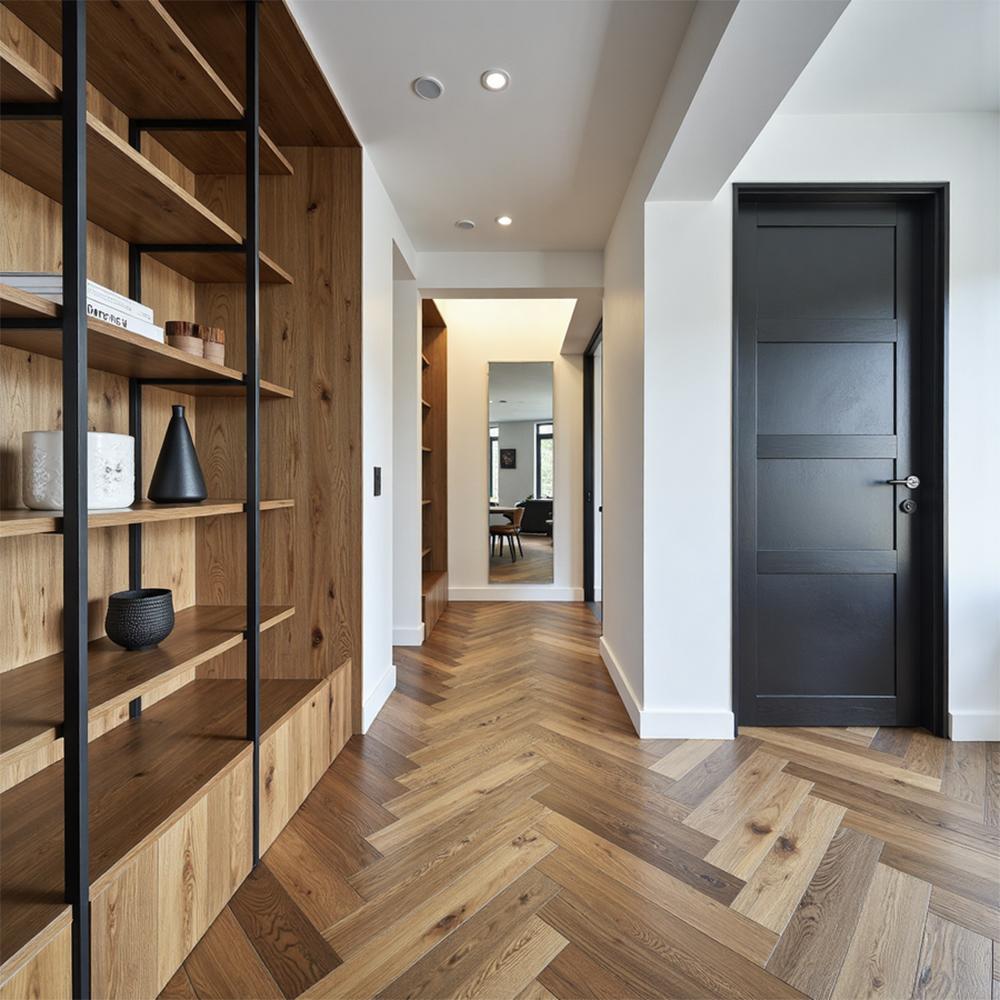 Timba Castlewood Herringbone Engineered Bamburgh Antique Flooring - 125mm x 625mm