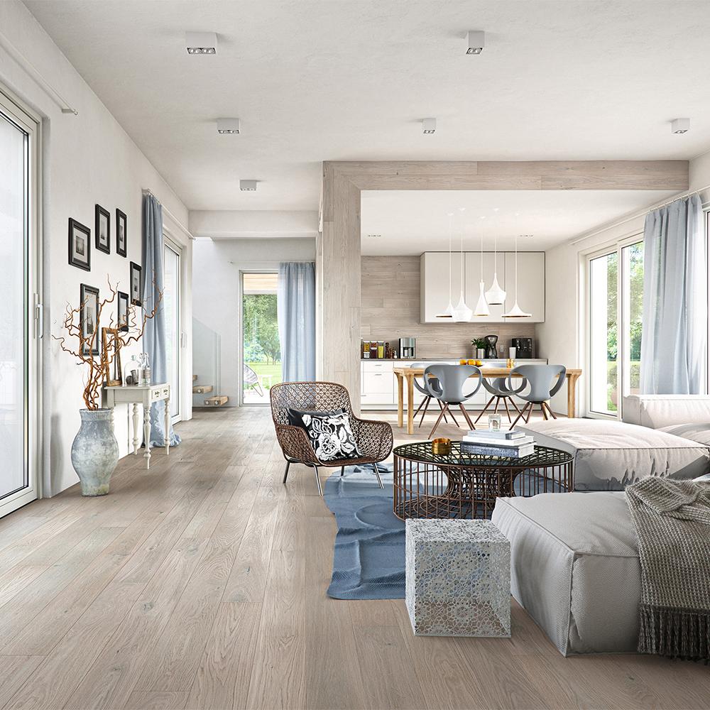 Timba Design Engineered Grey Oak Flooring - 155mm x 1092mm