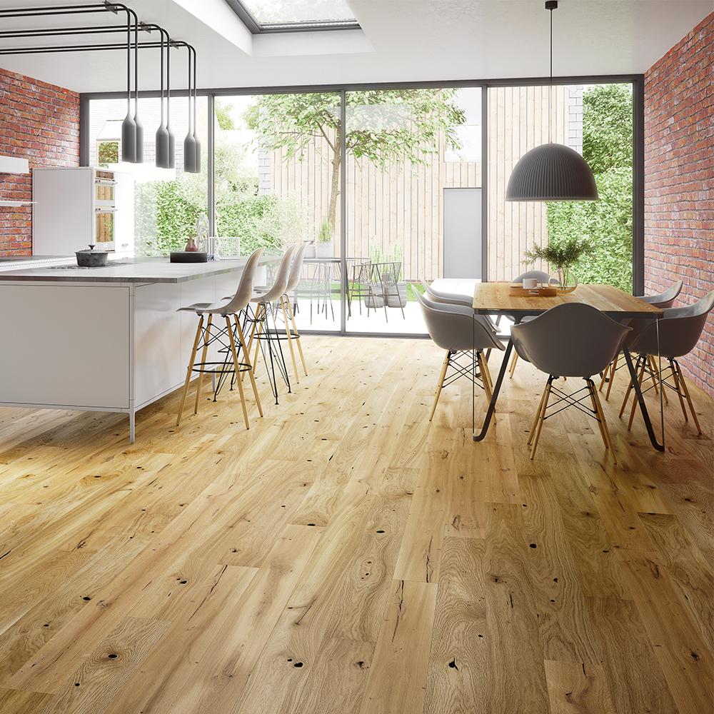 Timba Design Engineered Natural Oak Flooring - 130mm x 1092mm
