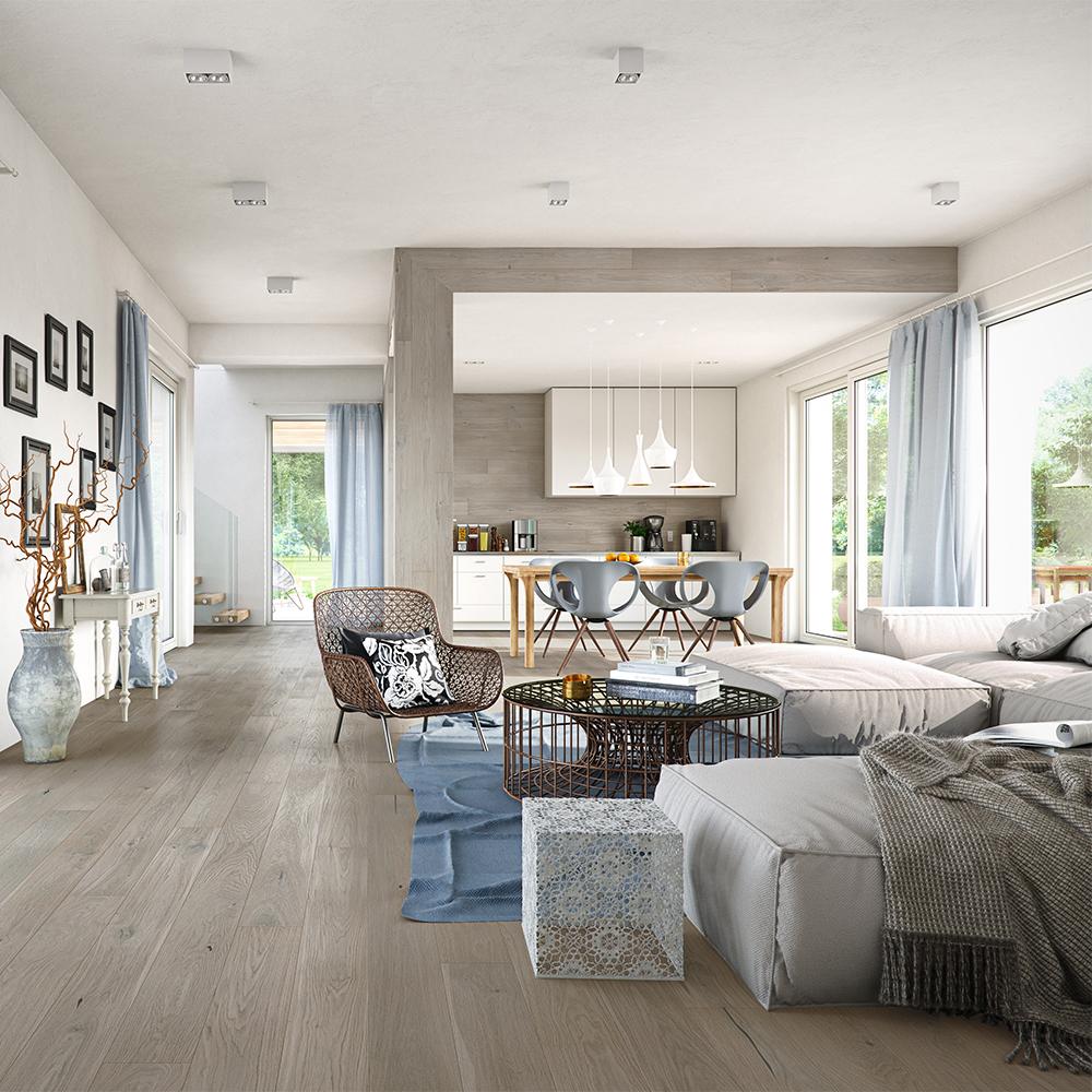 Timba Design Engineered Silver Oak Flooring - 130mm x 1092mm