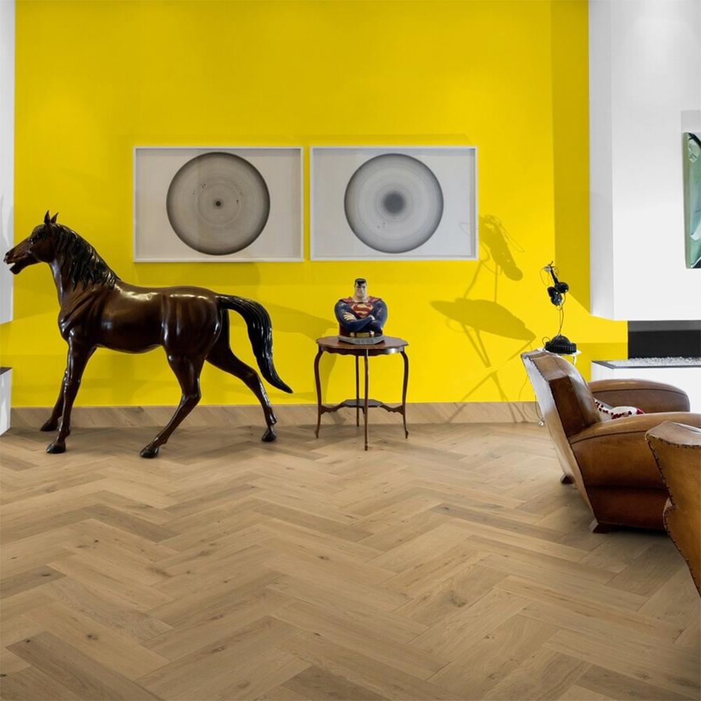 Timba Maxiply Pro-Trade Herringbone Engineered Blonde Oak Flooring - 150mm x 600mm