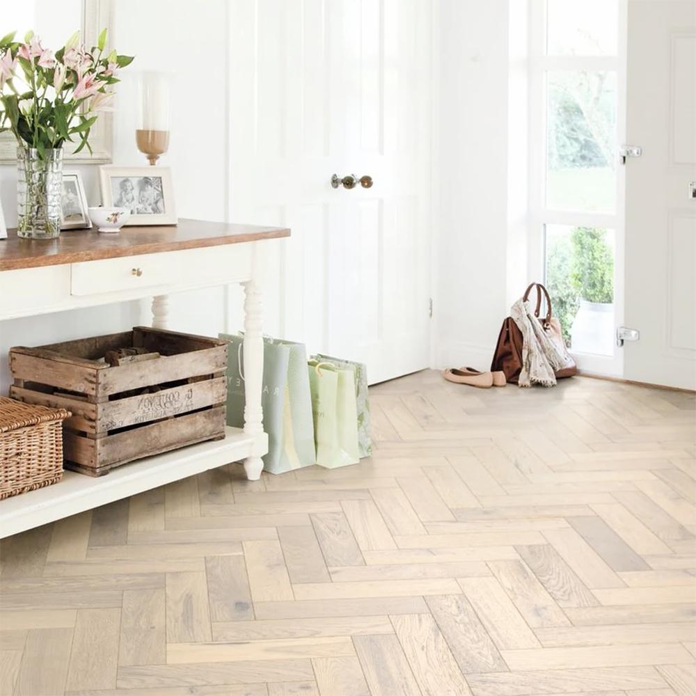 Timba Maxiply Tradeline Herringbone Engineered Arctic Oak Flooring - 90mm x 450mm