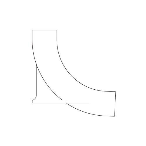 Timesaver Cast Iron Drain Pipe Long Radius Bend with Heel Rest