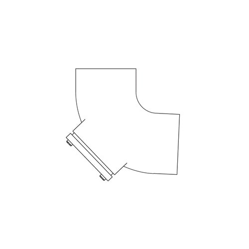 Timesaver Cast Iron 100mm Soil Pipe Short Radius Bend with Rear Access