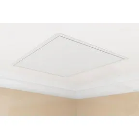 Timloc 1 Hour FR 0.35 U-Value White Picture Frame Key Lock Steel Loft Door - 542 x 745mm