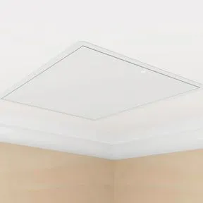 Timloc 1 Hour Fire Rated White Picture Frame Steel Loft Door uValue 0.82 - 542mm x 630mm