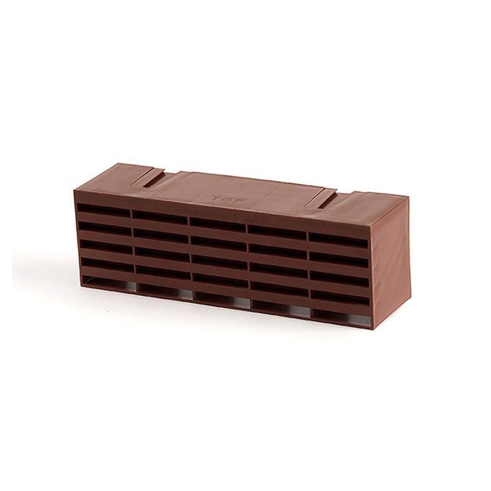 Timloc Brown Plastic Airbrick - Box Of 20 Polypropylene