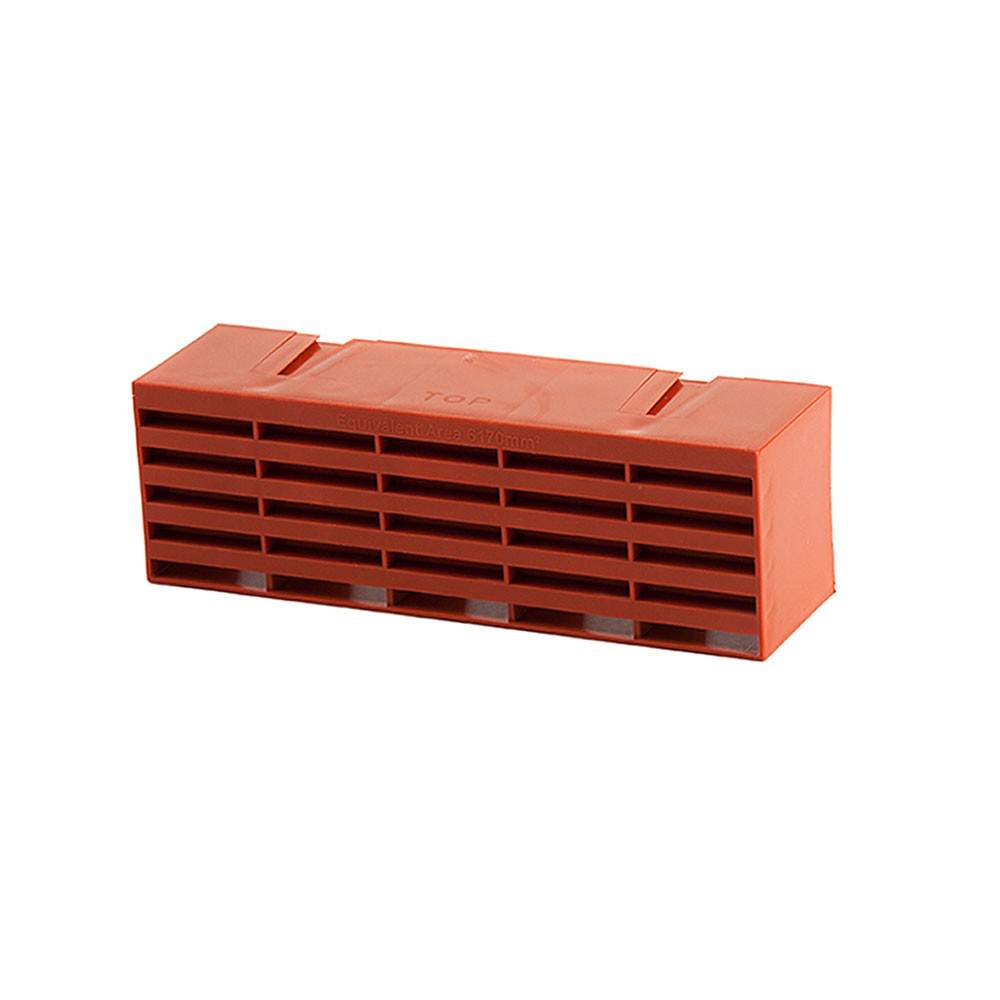 Timloc Terracotta Plastic Airbrick - Box Of 20 Polypropylene