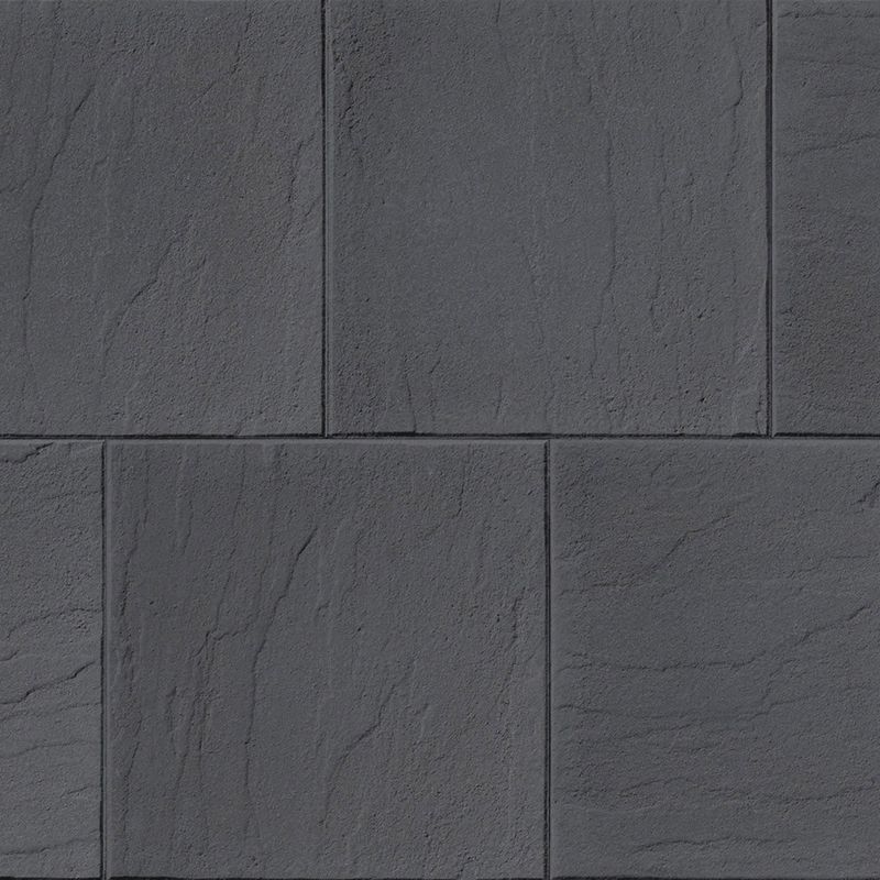 Tobermore Riven Flag Concrete Paving Slabs Charcoal 400mm x 400mm x