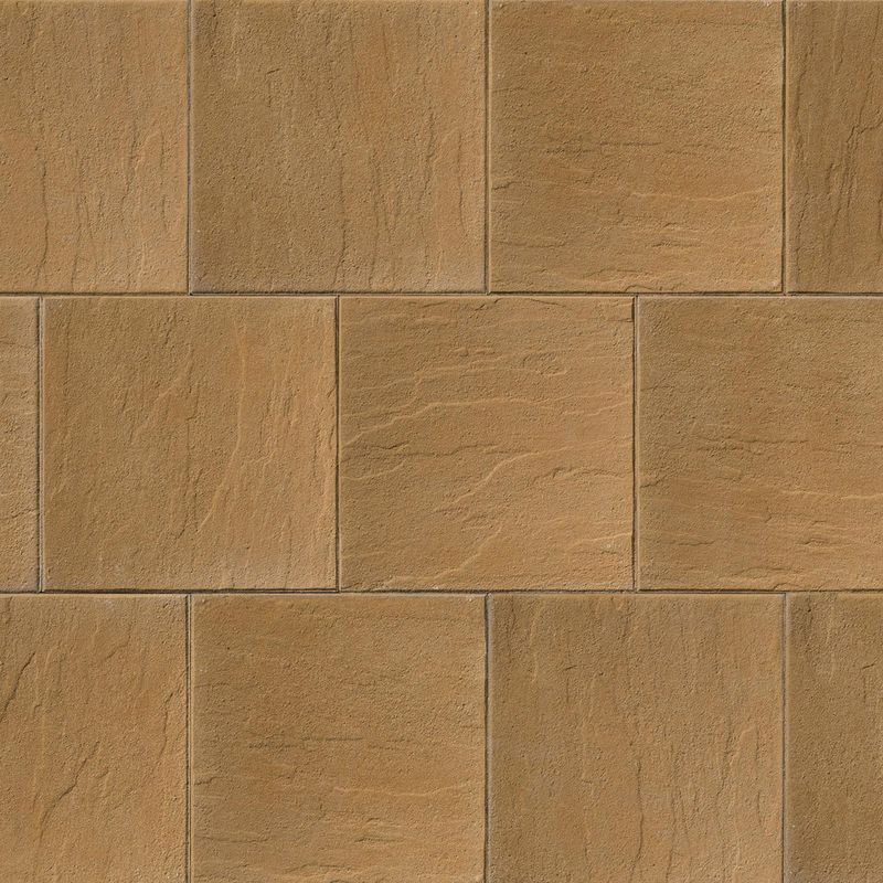Tobermore Riven Flag Concrete Paving Slabs Golden 400mm x 400mm x 32mm