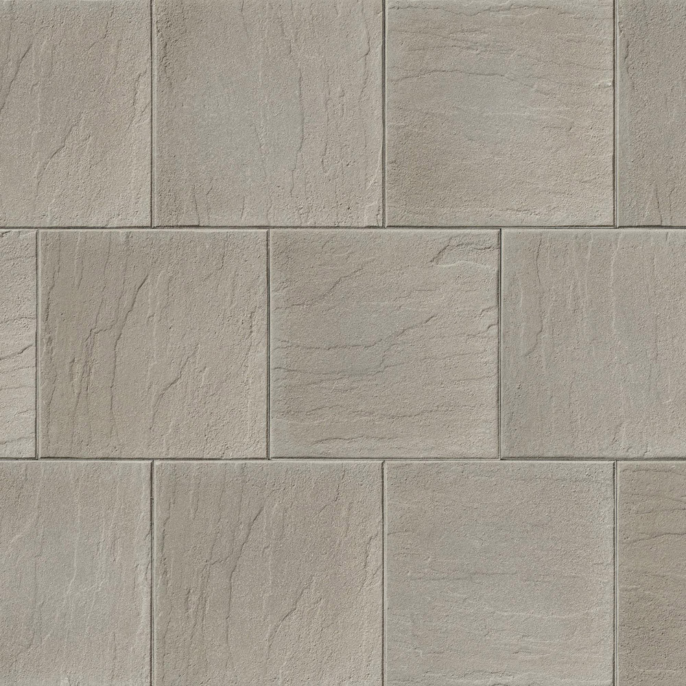 Tobermore Riven Flag Concrete Paving Slabs Natural 400mm x 400mm x 32mm Pack of 30 Drainage