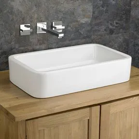 Grosseto 590mm x 360mm White Ceramic Extra Large Rectangular Basin