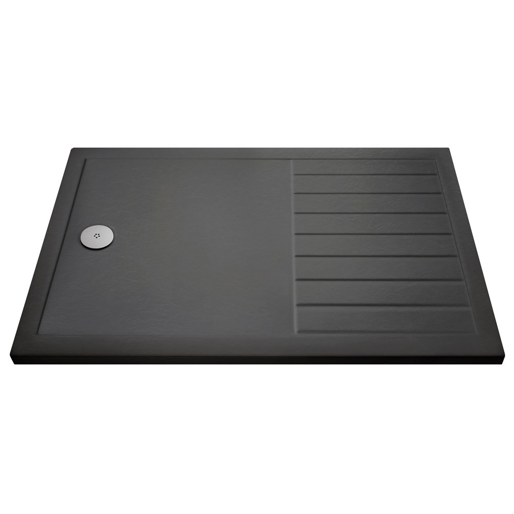Nuie Pearlstone Slate Grey Rectangular Walk-In Shower Tray