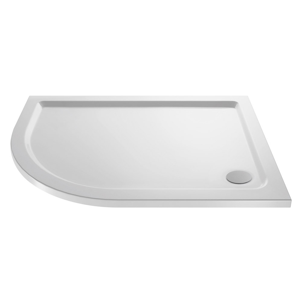 Nuie Pearlstone White Offset Quadrant Left Hand Shower Tray 