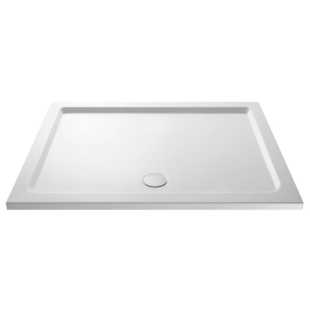 Nuie Pearlstone 1200mm x 1000mm White Rectangular Shower Tray