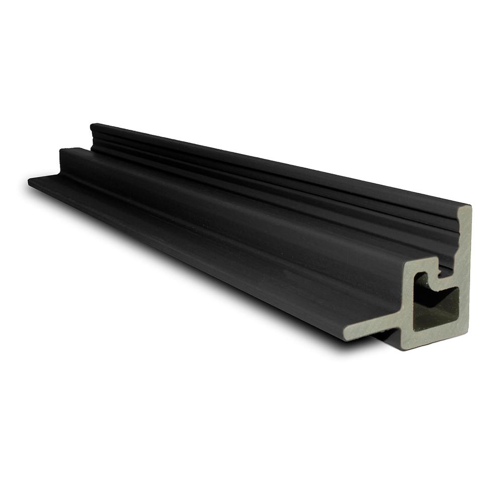 Triton WPC Slatted Wall Cladding Internal Corner Trim 3.6m Length - Charcoal