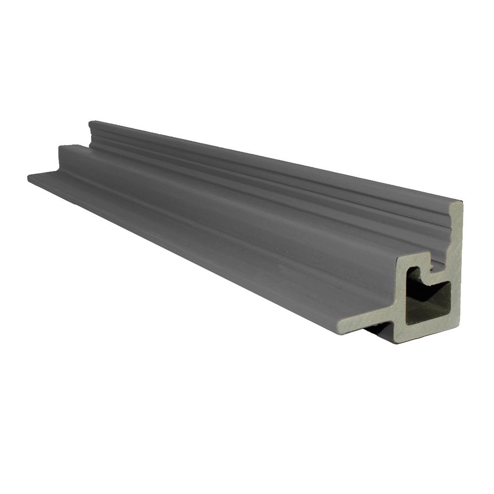 Triton WPC Slatted Wall Cladding Internal Corner Trim 3.6m Length - Grey