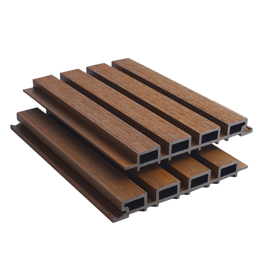 Triton WPC Slatted Wall Cladding - Golden Teak