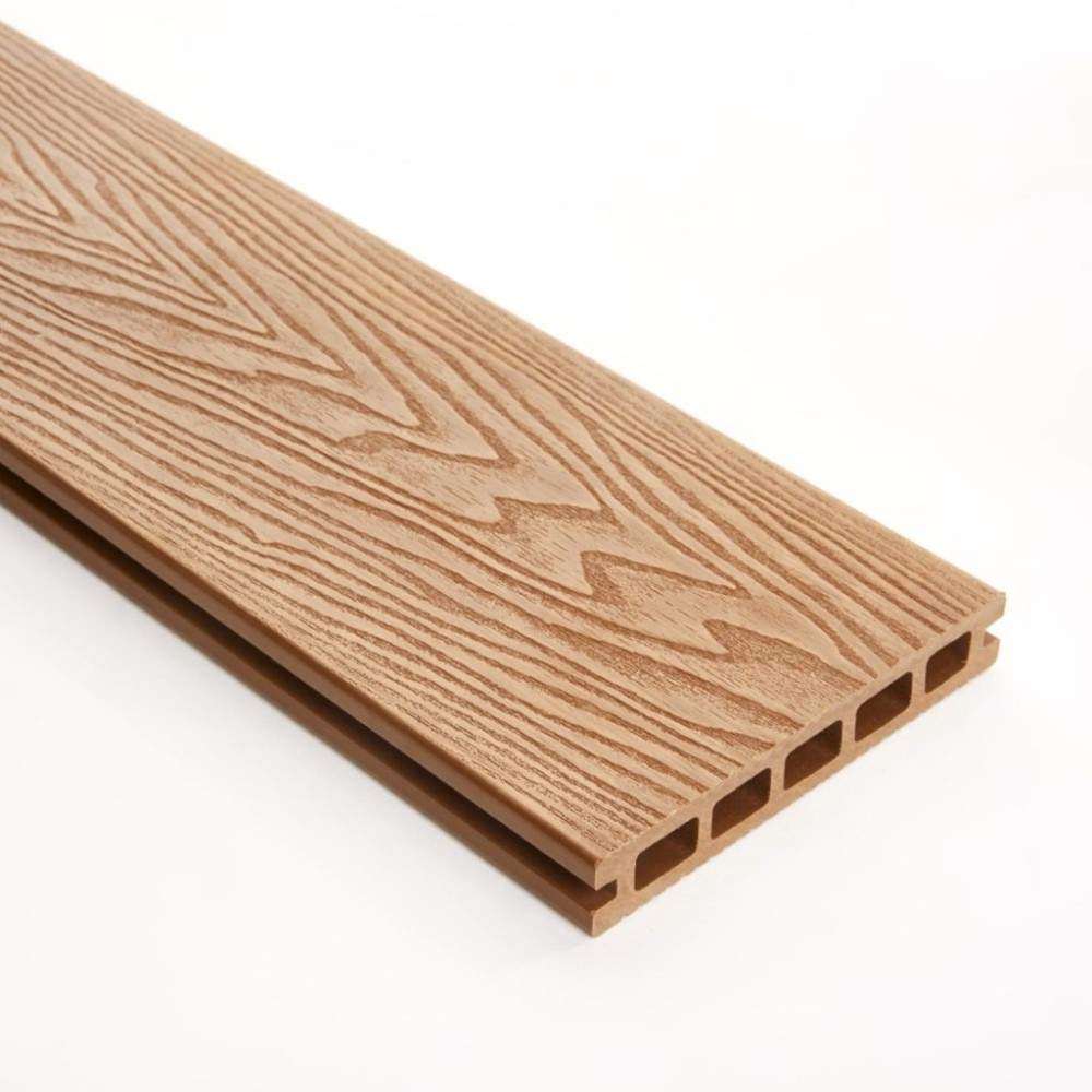 deX Classic WPC Double Faced Teak 148mm x 25mm Decking Board - 3.6m Composite