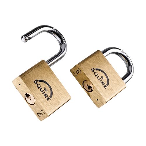 Twin Pack Premium Brass Double Locking Padlock with Steel Shackle & Two ...
