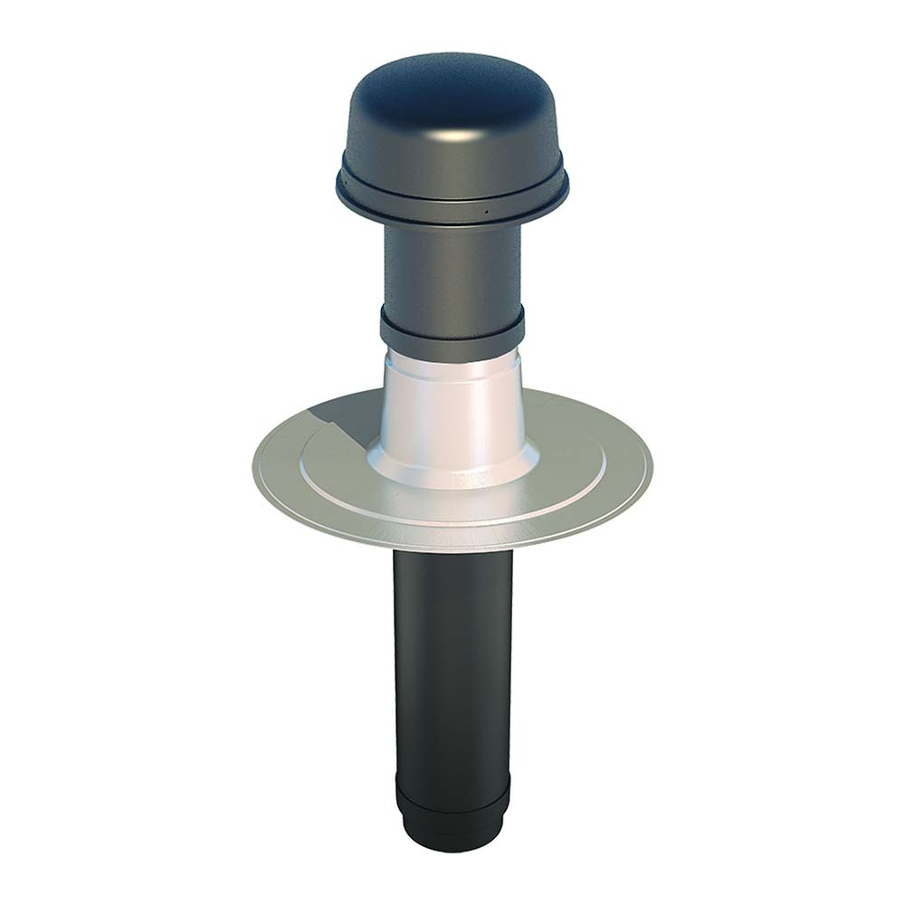 Ubbink OFT5 Insulated Flat Roof Vent Terminal - 180mm Diameter (Black)