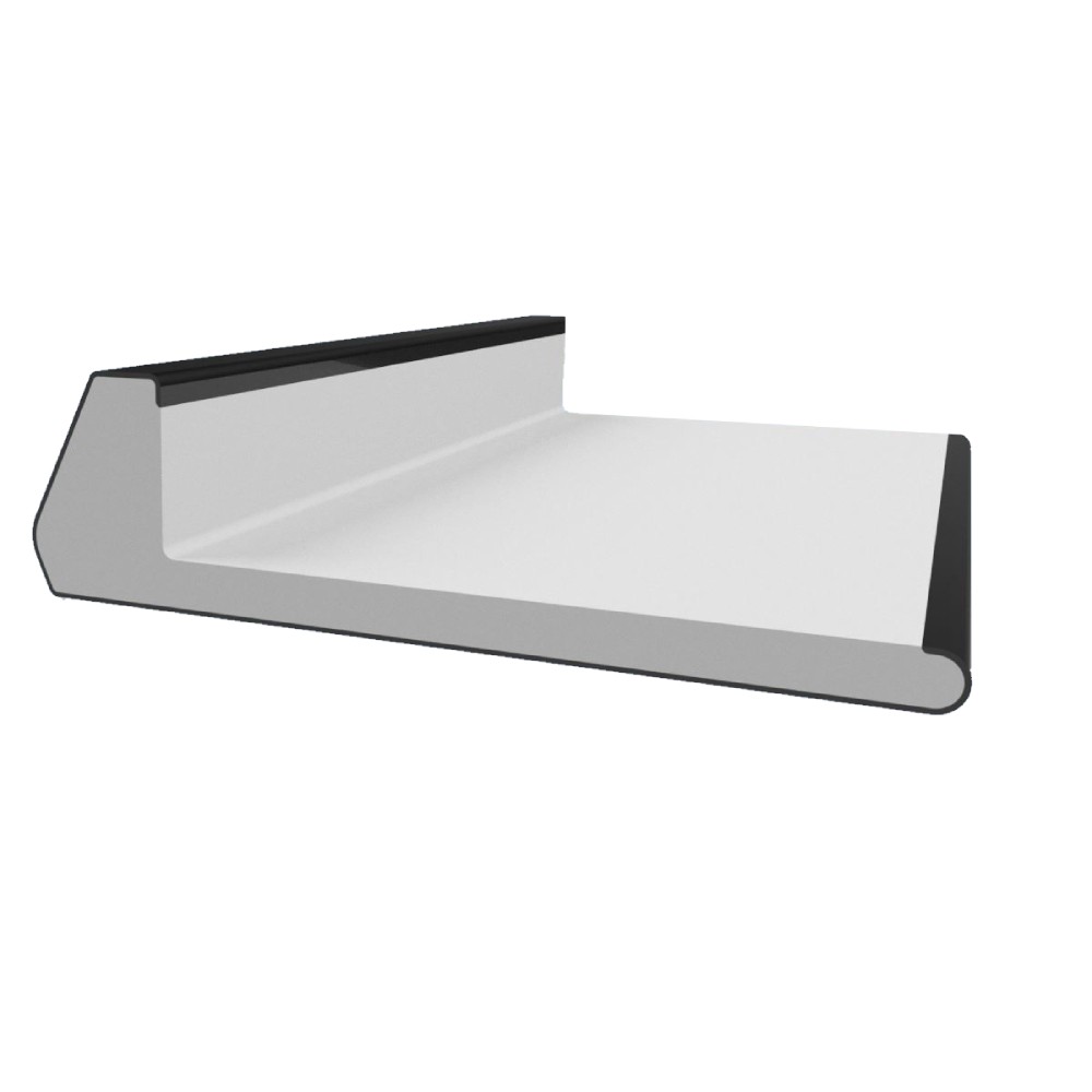 uPVC White Raised Edge Trim for EPDM Roof Systems - 2.5m Length