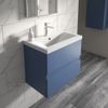 Hudson Reed Urban 2-Drawer Wall Hung Satin Blue Vanity Unit & Basin 1