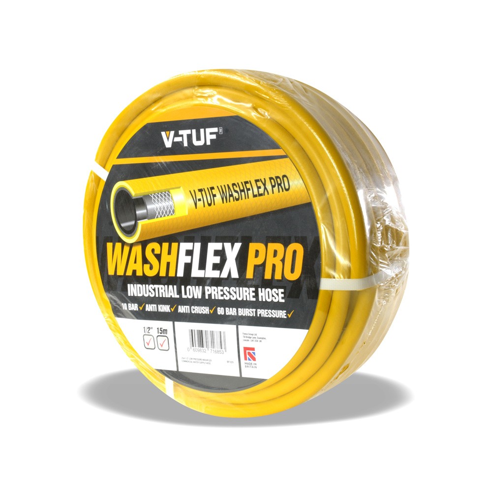 V-TUF 1/2 inch 10 Bar Washflex Pro Water Supply Hose - 15m
