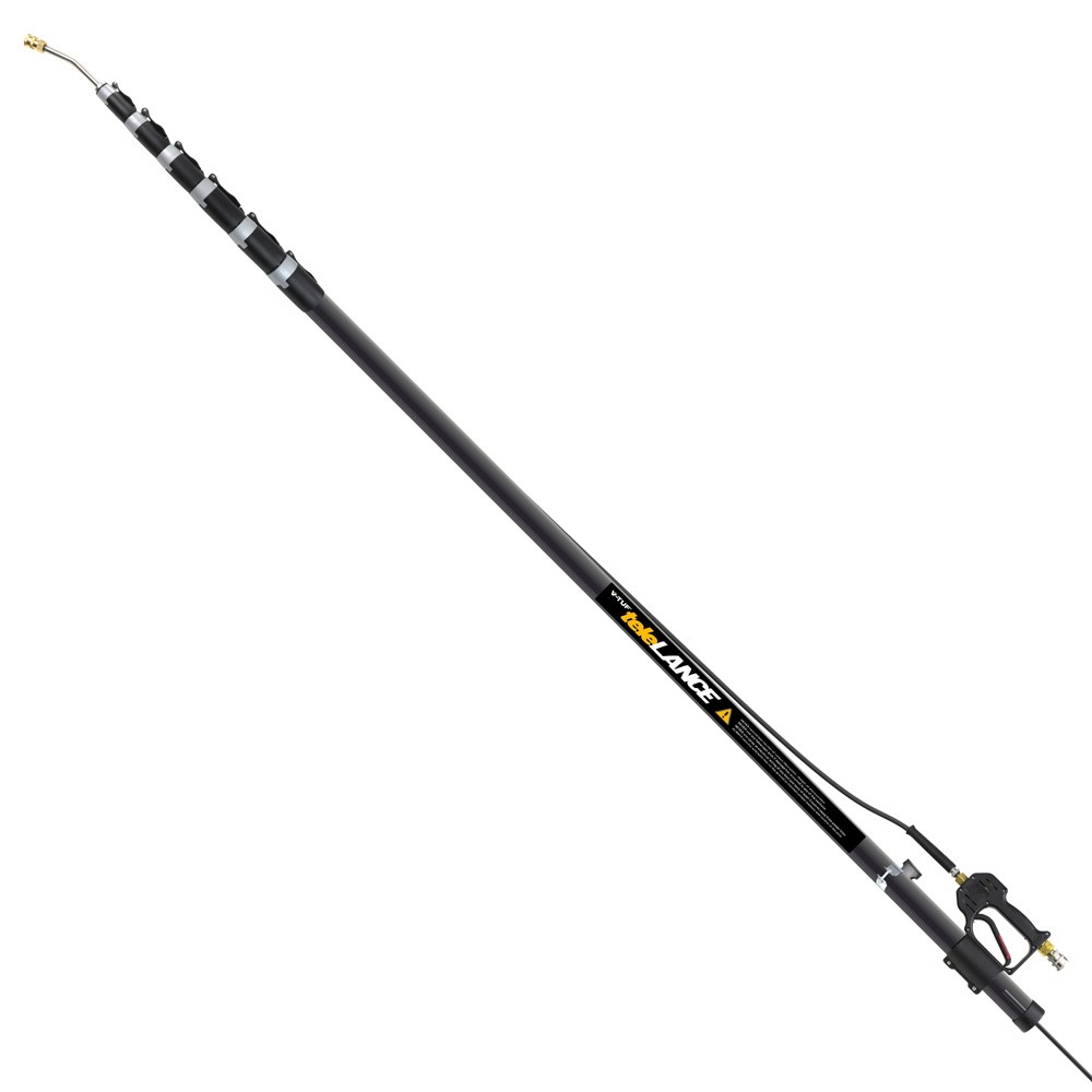 V-TUF High Pressure Extendable Carbon Fibre Telescopic Lance - 2.5m to 12.8m