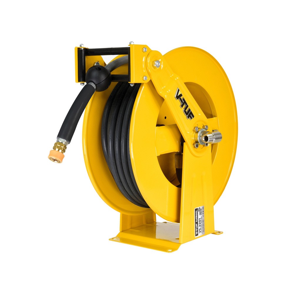 V-TUF High Pressure Retractable Powder Coated Steel tufREEL with 20m Hose