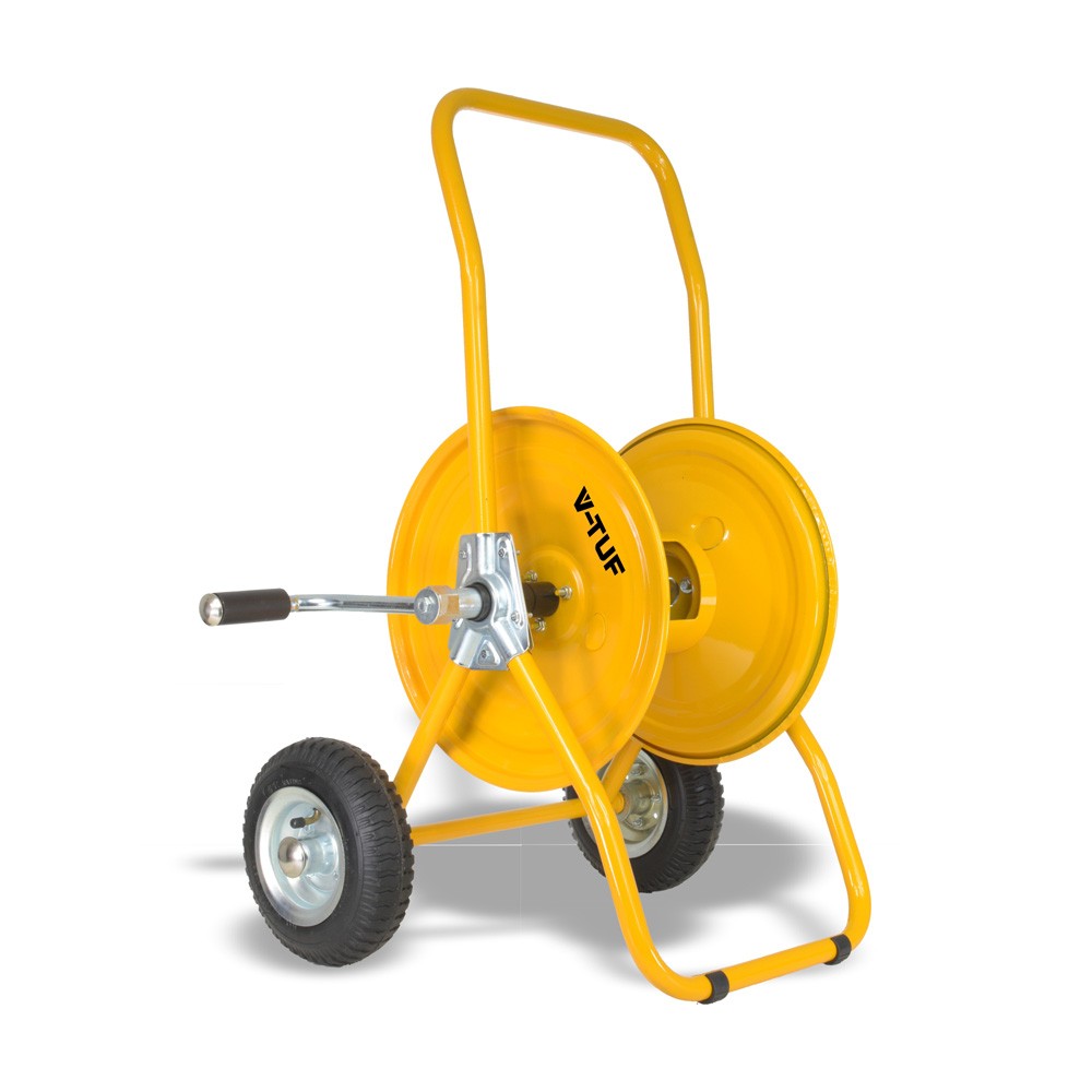 V-TUF Manual Wind Hose Reel Trolley for 3/4 inch Washflex Pro Hose - 25m