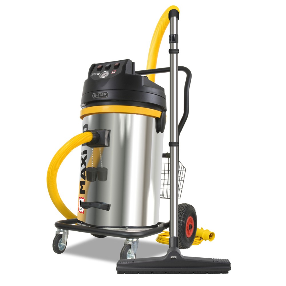 V-TUF MAXI 2400w 110v 80l H Class Dust Extractor & Filter Shaker