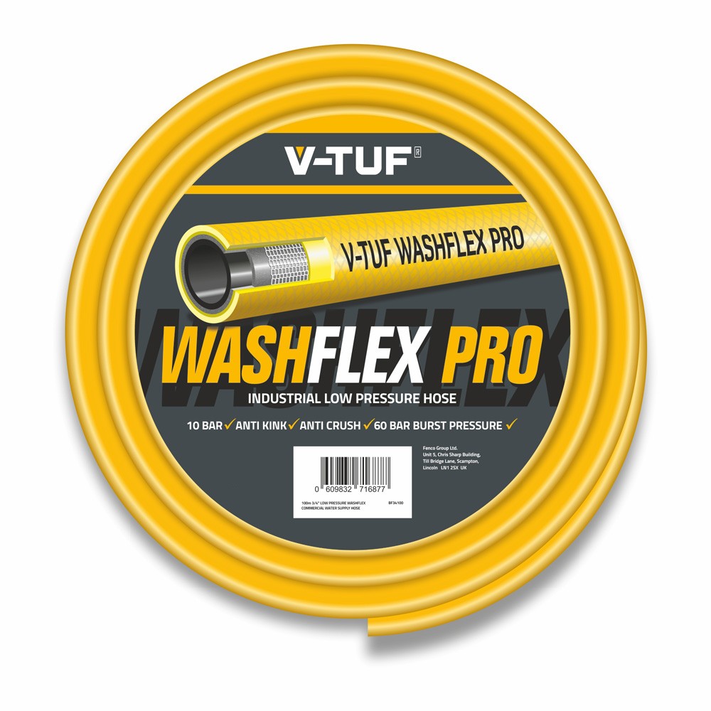V-TUF 3/4 inch 10 Bar Washflex Pro Water Supply Hose - 200m