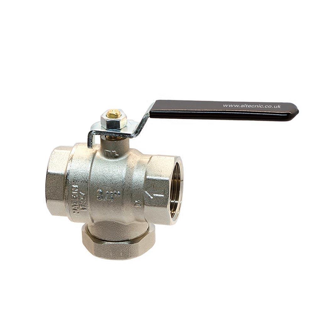 Vaillant Ball Filter Valve with Black Lever Handle - 28mm