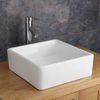 Varese 380mm White Ceramic Straight Sided Square Small Basin