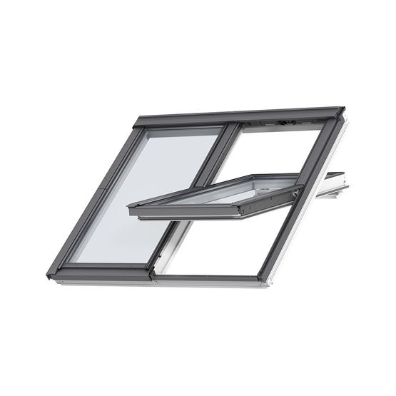 Double Velux VELUX GGLS FFK06 2070 Centre Pivot 2 in 1 Window Double Glaze - 127cm x ...