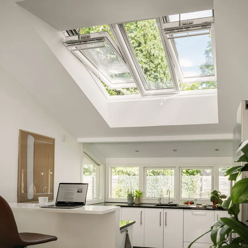 Velux Full Window VELUX GGLS FFKF08 207030 Centre Pivot 3in1 Solar INTEGRA Window - 188cm ...