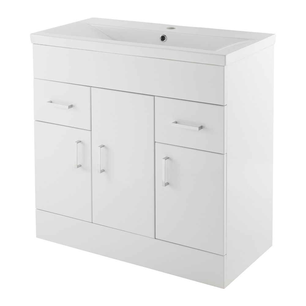 Nuie Eden 800mm Free Standing Minimalist Cabinet & Basin 2