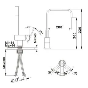 Waipori Chrome Finish Brass Tall Single Lever Mixer Tap