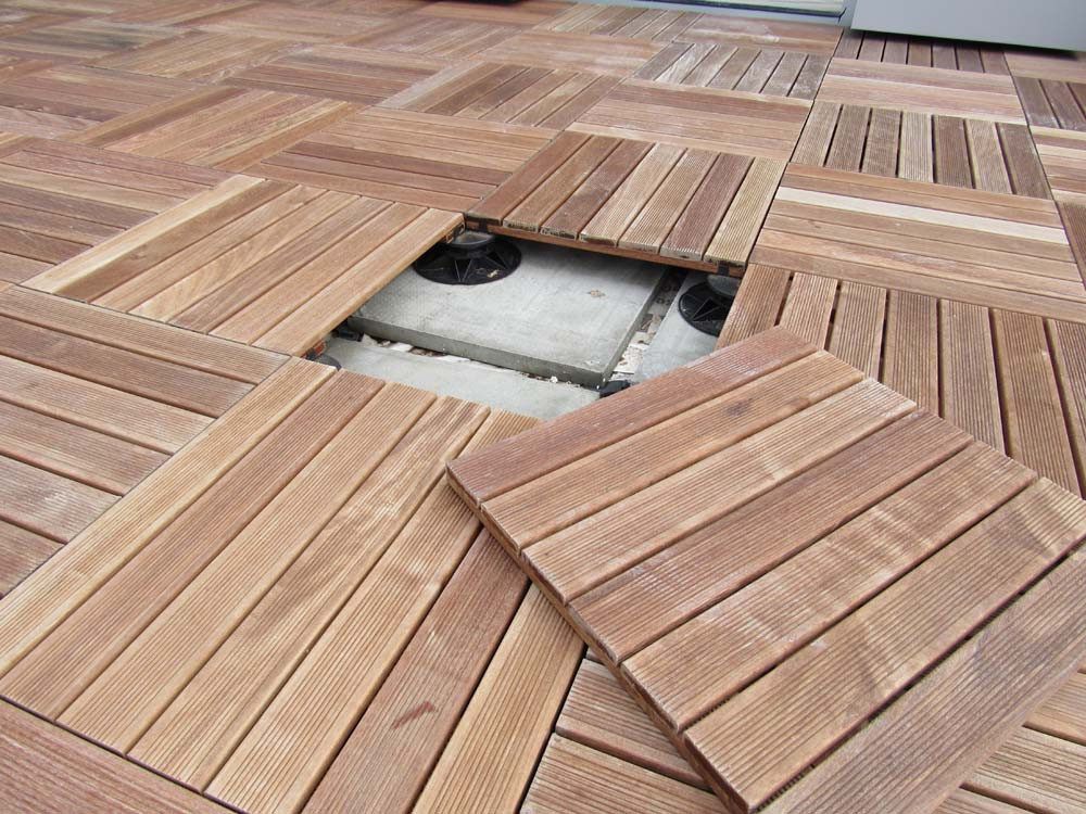 Wallbarn Cumaru Hardwood Timber Decking Tile (500mm x 500mm x 30mm