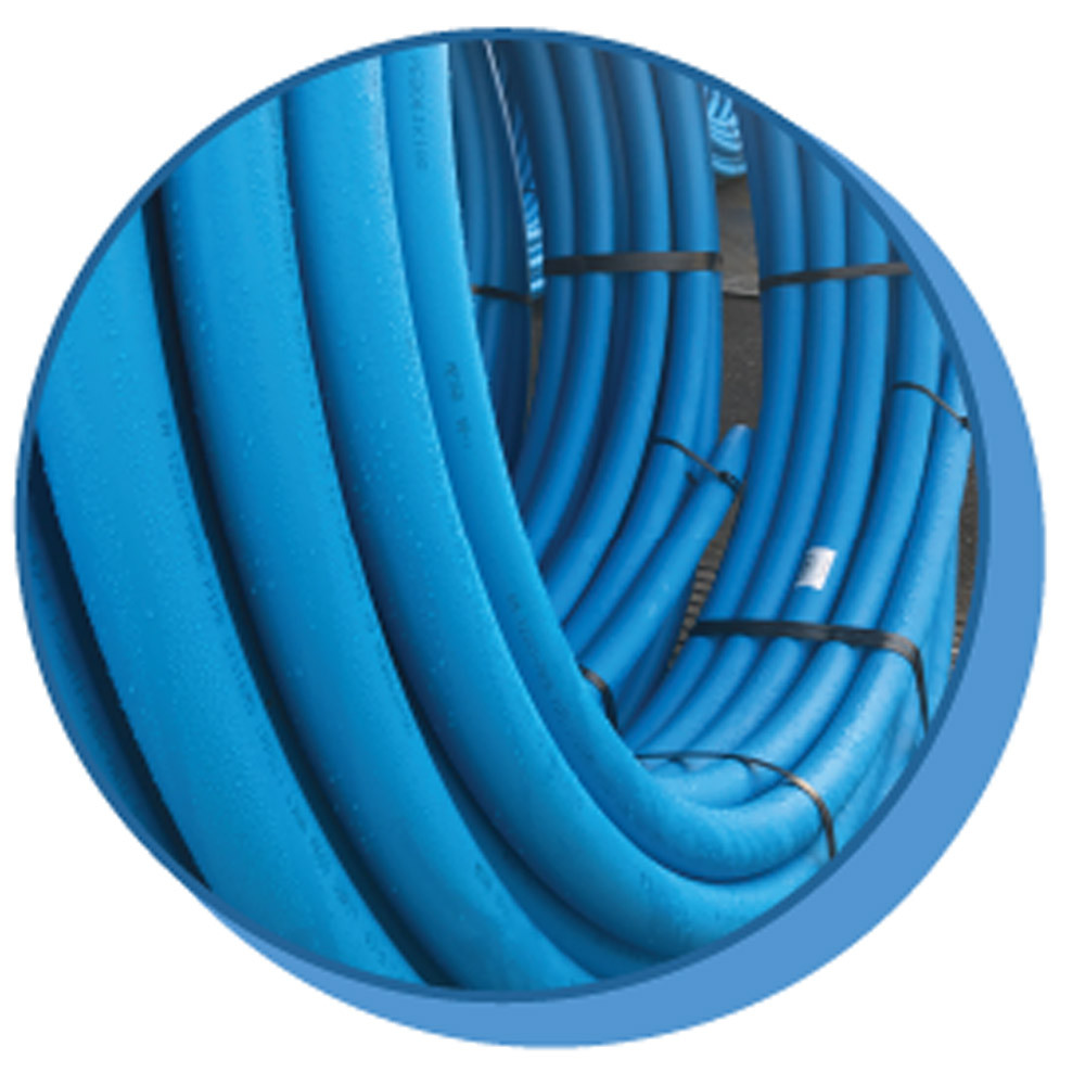 Egeplast MDPE Blue Service Pipe PE80 SDR 11 20mm x 50m Drainage