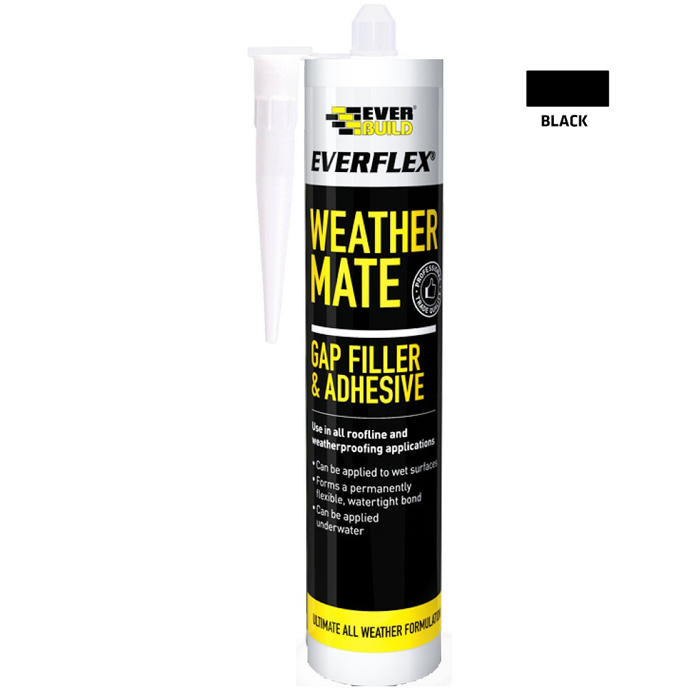 Everbuild Weather Mate Silicone Sealant Black - 295ml