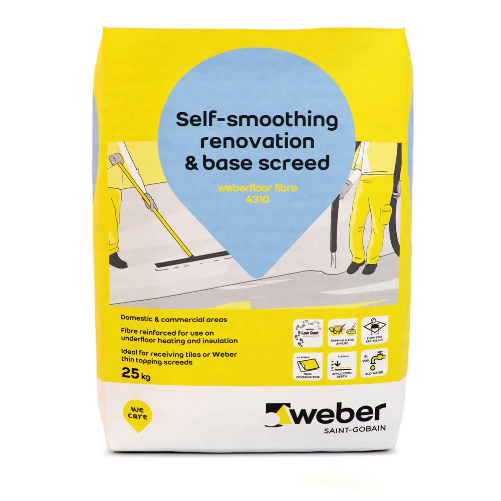 Weberfloor Fibre 4310 Self-Smoothing Renovation & Base Screed - 25kg