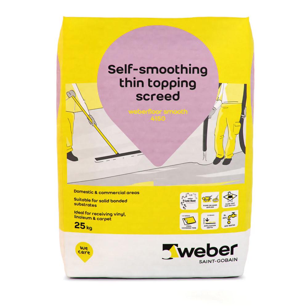 Weberfloor Smooth 4150 Self-Smoothing Thin Topping Screed - 25kg